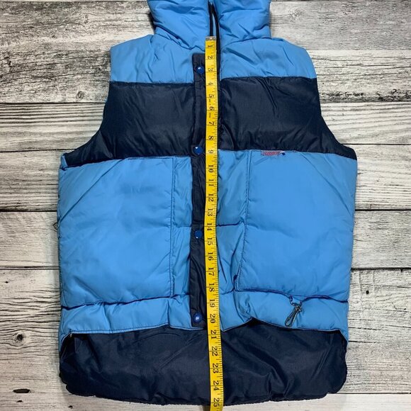 Vintage 90s Y2K Down Full Zip Snap Mock Neck Puffer Vest - Picture 8 of 9